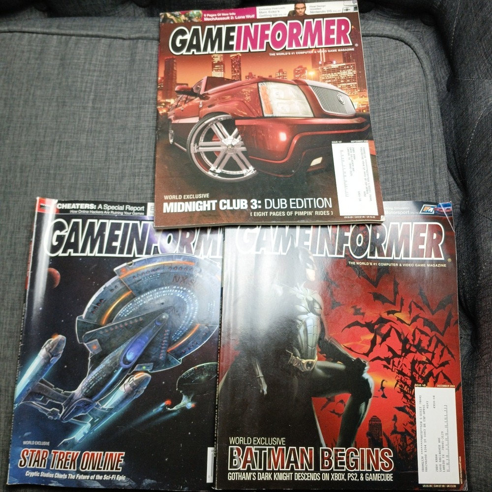 GameInformer Magazine Lot‎ 2004-2006 Batman Star Trek Midnight Club-TA